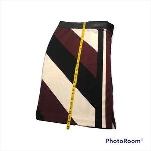 Skirt with Faux leather waist